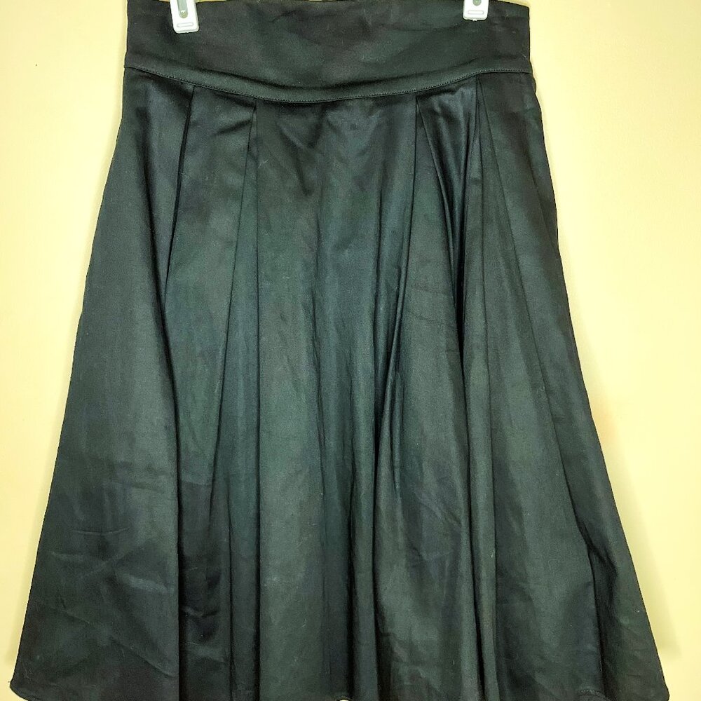 Laura Byrnes Long Jun Skirt in Black Twill (S)